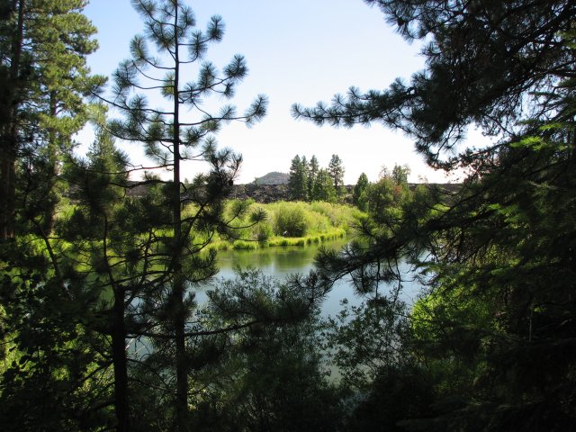 The Deschutes River, Lava Butte in distance